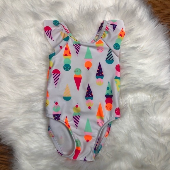 Cat & Jack Girls Ice Cream Swimming Suit 18M - Picture 1 of 5